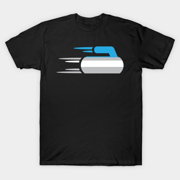 Curling Stone T-Shirt | Blue Handled Rock T-Shirt by TeesByJay